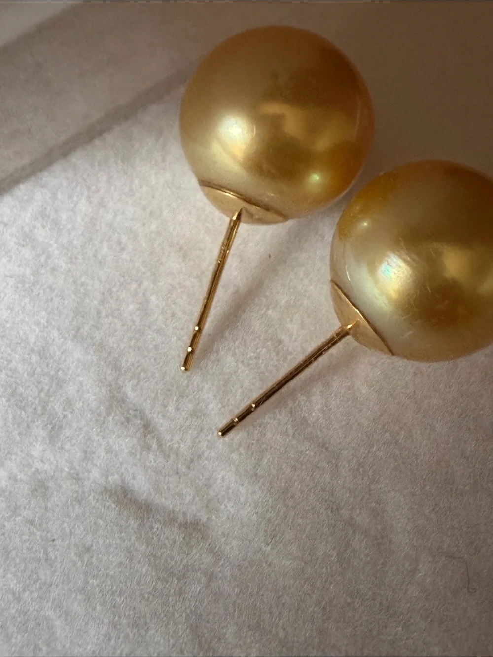 18K Gold South Sea Pearl Stud Earrings
